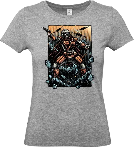 Attack of the Bounty Hunter - Movie, film, galaxy, galactic, space, droids, heroes, character, fictional - Standard T-Shirt (Women)