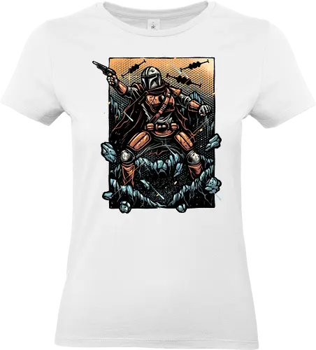 Attack of the Bounty Hunter - Movie, film, galaxy, galactic, space, droids, heroes, character, fictional - Standard T-Shirt (Women)