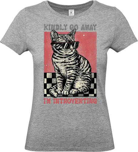 Introvert Mode - cats, cat, animal, Introvert, funny, humor - Standard T-Shirt (Women)