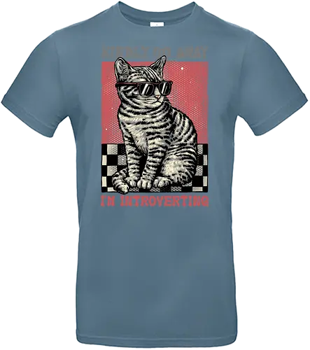 Introvert Mode - cats, cat, animal, Introvert, funny, humor - Standard T-Shirt