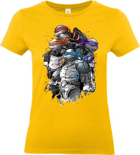 The path of the ninja warriors - animals, anime, manga, japan, japanese art, Turtle, movies, series, retro - Standard T-Shirt (Women)