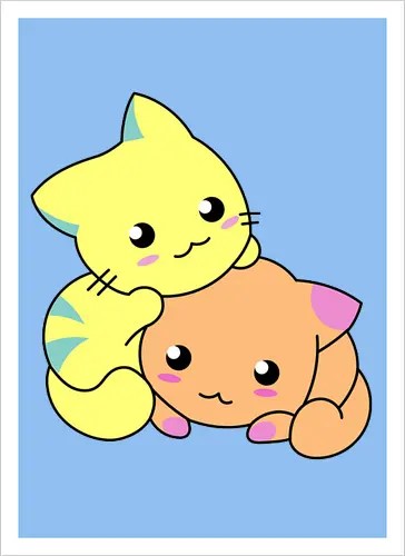 Gatos Amarillos y Naranjas Relajantes