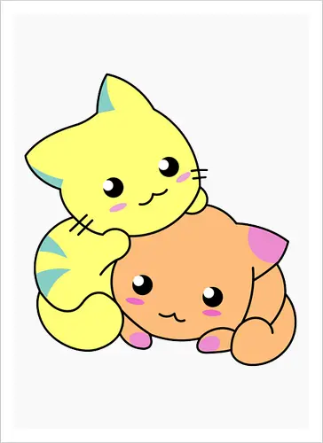 Gatos Amarillos y Naranjas Relajantes