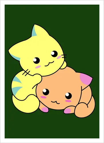 Gatos Amarillos y Naranjas Relajantes