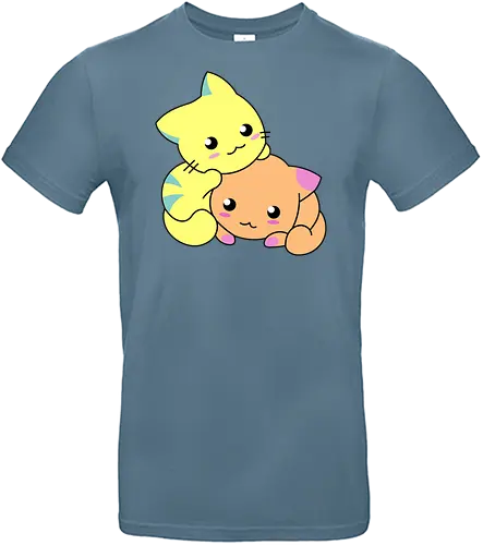 Gatos Amarillos y Naranjas Relajantes - Gato, Animal, Animales, Amarillo, Gatito, Dormir, Amigos, Lindo, Gatos, Naranja, Relajarse, Disfrutar, Adorable, Gatos Lindos, Fanart, Encantador, Relajante - Standard T-Shirt