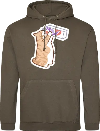 Gato Naranja Bebe Leche