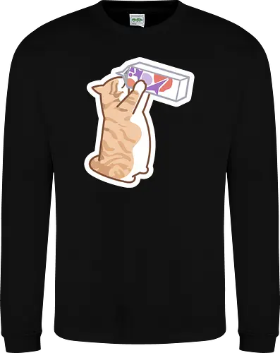 Gato Naranja Bebe Leche