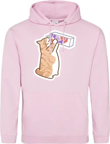 Gato Naranja Bebe Leche