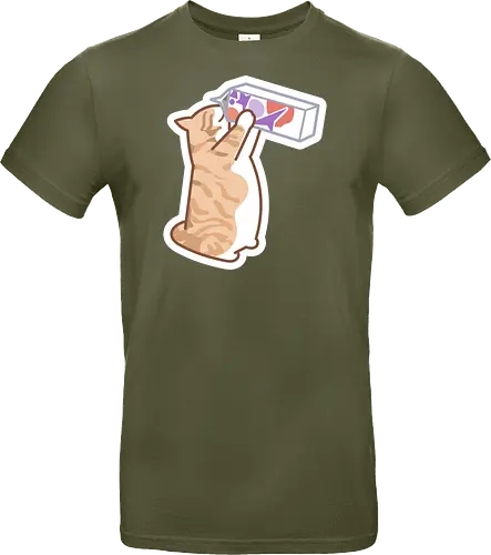 Gato Naranja Bebe Leche