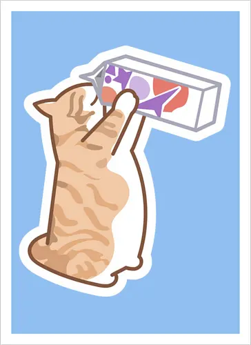 Gato Naranja Bebe Leche