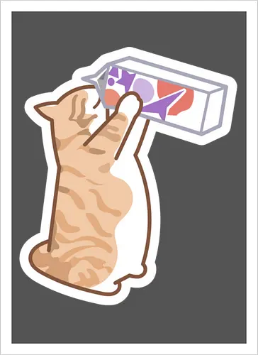 Gato Naranja Bebe Leche