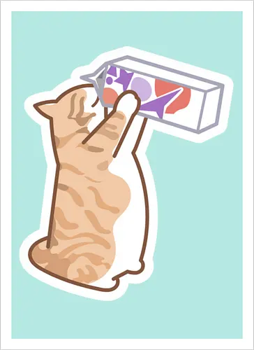 Gato Naranja Bebe Leche