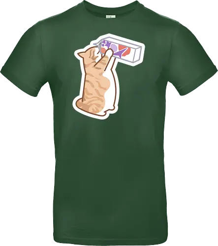 Gato Naranja Bebe Leche