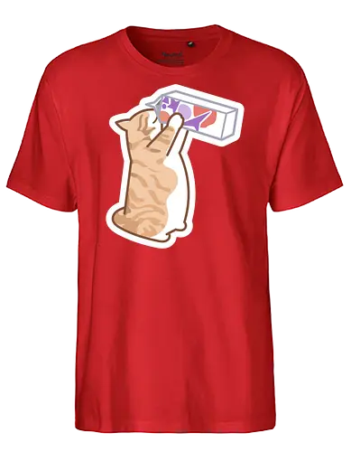 Gato Naranja Bebe Leche - Mascota, Fanart, Alimento, Sediento, Proteína, Gato, Animal, Animales, Gatito, Bebiendo, Beber, Leche, Gatos, Gordo, Naranja, Gato Lindo, Gatos Lindos - Fairtrade T-Shirt
