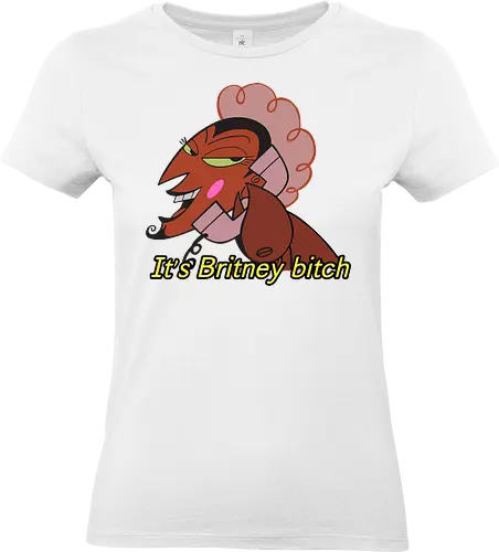It's Britney Bitch - him powerpuff girls shirt, its britney bitch t-shirt, funny cartoon mashup tee, him ppg graphic shirt, 90s cartoon nostalgia clothing, y2k pop culture apparel, sassy devil character design, retro telephone anime art, funny villain t-shirt, queer coded character merch, ironic meme streetwear, pink devil graphic top, powerpuff girls fan gift, britney spears parody shirt, aesthetic 2000s fashion, flamboyant villain t-shirt, humorous pop music mashup, bold character illustration, trendy cartoon parody clothing - Standard T-Shirt (Women)