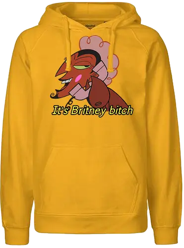It's Britney Bitch - him powerpuff girls shirt, its britney bitch t-shirt, funny cartoon mashup tee, him ppg graphic shirt, 90s cartoon nostalgia clothing, y2k pop culture apparel, sassy devil character design, retro telephone anime art, funny villain t-shirt, queer coded character merch, ironic meme streetwear, pink devil graphic top, powerpuff girls fan gift, britney spears parody shirt, aesthetic 2000s fashion, flamboyant villain t-shirt, humorous pop music mashup, bold character illustration, trendy cartoon parody clothing - Fairtrade Hoodie