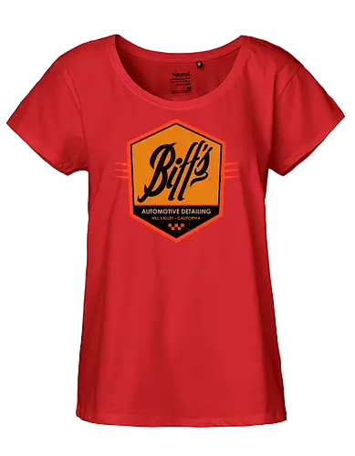 Biff Automotive Detailing - movie, Future, automotive, biff tannen, brute, delorean, doc brown, film, high school, hollywood, hoverboard, marty mcfly, retro, time travel, villain - Fairtrade Girl Shirt