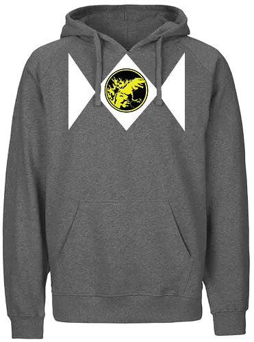 Kaiju Power Rangers - Kaiju Ranger Mashup - teetan, super sentai, mighty morphin, godzilla t-shirt, power rangers mashup, kaiju ranger, tokusatsu kleidung, gojira toho, japanische popkultur, kaiju eiga, monsterfilme, gelber ranger, minimalistische kunst, godzilla 1954, toho gesellschaft - Fairtrade Hoodie