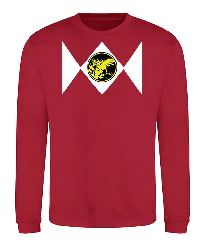 Kaiju Power Rangers - Kaiju Ranger Mashup - teetan, super sentai, mighty morphin, godzilla t-shirt, power rangers mashup, kaiju ranger, tokusatsu kleidung, gojira toho, japanische popkultur, kaiju eiga, monsterfilme, gelber ranger, minimalistische kunst, godzilla 1954, toho gesellschaft - Sweatshirt