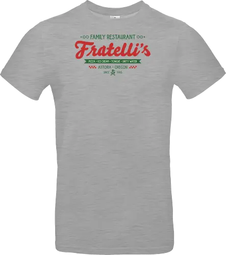 Fratellis Family Restaurant  - retro, skull, sloth, treasure, treasure hunter, vintage, movie, 80s movies, 80s, childhood, chunk, fratellis, never say die, nostalgia, pirate - Standard T-Shirt
