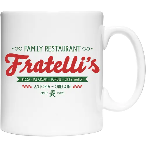 Fratellis Family Restaurant  - retro, skull, sloth, treasure, treasure hunter, vintage, movie, 80s movies, 80s, childhood, chunk, fratellis, never say die, nostalgia, pirate - Cup
