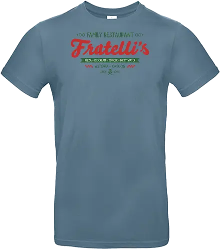 Fratellis Family Restaurant  - retro, skull, sloth, treasure, treasure hunter, vintage, movie, 80s movies, 80s, childhood, chunk, fratellis, never say die, nostalgia, pirate - Standard T-Shirt