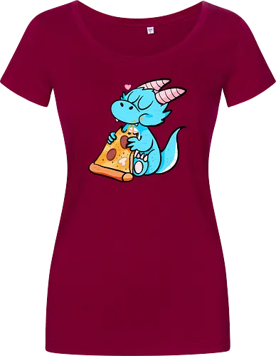Pizza Drache - Pizza, Drache, Fantasy - Women T-Shirt