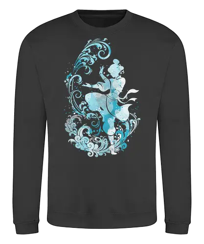 Water dancer - korra, avatar korra, anime, water tribe, water bender, watercolor, tv show, television - Sweatshirt