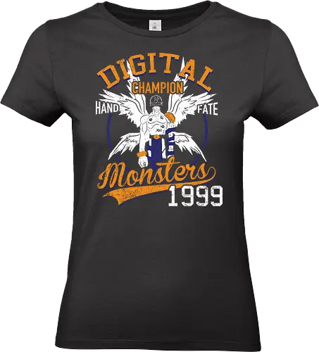 Digitaler Champion - Angel Hand of Fate 1999 - angemon t-shirt, digimon champion, hand of fate, anime kleidung, 90er anime, Toy manufacturer, himmelstor, vintage kunst, digitale monster, patamon entwicklung, teetan, tk takeru, digimon adventure, impfstoff typ, engel digimon - Standard T-Shirt (Women)