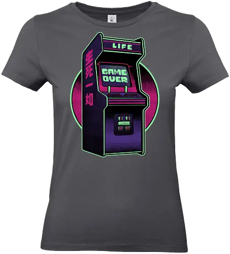 Arcade Life Over  - 90s, 90's, 70s, 70's, Sarcasm, Arcade, Arcade Game, Afterlife, Life, Game Over, Retro, Retro Advertising, Retro Publicity, Retro Vintage, Retrowave, Retro Gamer, Retro Gaming, Vaporwave, Video Games, Video Game, 80s, 80's - Standard T-Shirt (Women)