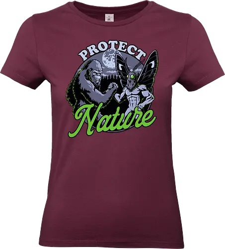Cryptids Protect Nature - funny, adventure, sasquatch, mothman, cryptids, urban legends, bigfoot, forest, nature, nature calls, monsters, mysteries, mystery, forests - Standard T-Shirt (Women)