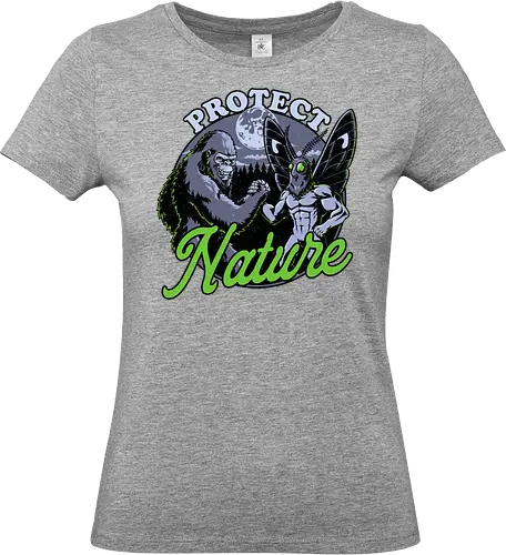 Cryptids Protect Nature - funny, adventure, sasquatch, mothman, cryptids, urban legends, bigfoot, forest, nature, nature calls, monsters, mysteries, mystery, forests - Standard T-Shirt (Women)