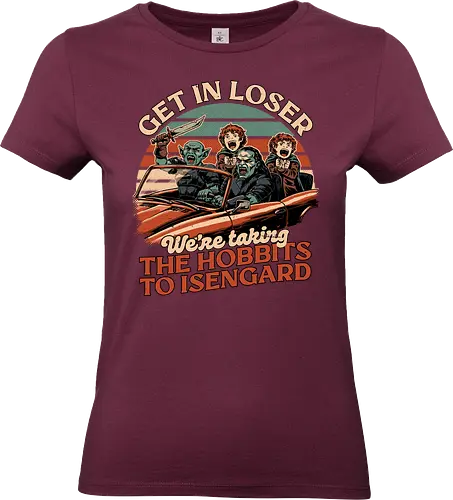 Fantasy Movie Car Meme - Orc, Memes, Meme, Fun, Funny, Geek, Get In Loser, Loser, halfling, Movie, Classic Movie, Classic, Book, Books, Bookworm, Medieval, Fantasy, Adventure, Magical, Magical Creature, Magical Creatures, Magic, Retro, Retro Vintage, Vintage, Comedy, Internet, Car, Nerd - Standard T-Shirt (Women)