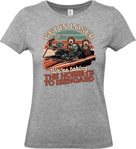 Fantasy Movie Car Meme - Orc, Memes, Meme, Fun, Funny, Geek, Get In Loser, Loser, halfling, Movie, Classic Movie, Classic, Book, Books, Bookworm, Medieval, Fantasy, Adventure, Magical, Magical Creature, Magical Creatures, Magic, Retro, Retro Vintage, Vintage, Comedy, Internet, Car, Nerd - Standard T-Shirt (Women)
