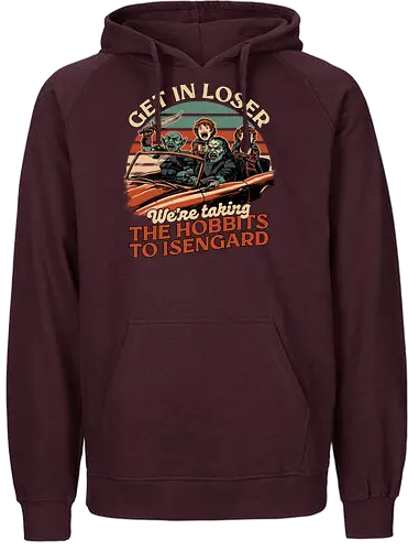 Fantasy Movie Car Meme - Orc, Memes, Meme, Fun, Funny, Geek, Get In Loser, Loser, halfling, Movie, Classic Movie, Classic, Book, Books, Bookworm, Medieval, Fantasy, Adventure, Magical, Magical Creature, Magical Creatures, Magic, Retro, Retro Vintage, Vintage, Comedy, Internet, Car, Nerd - Fairtrade Hoodie