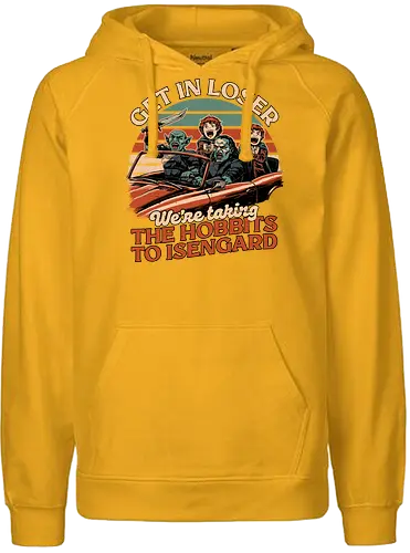Fantasy Movie Car Meme - Orc, Memes, Meme, Fun, Funny, Geek, Get In Loser, Loser, halfling, Movie, Classic Movie, Classic, Book, Books, Bookworm, Medieval, Fantasy, Adventure, Magical, Magical Creature, Magical Creatures, Magic, Retro, Retro Vintage, Vintage, Comedy, Internet, Car, Nerd - Fairtrade Hoodie