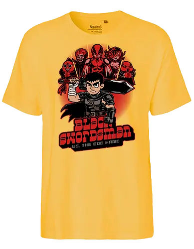 Manga Warrior Enemies - Monsters, Monster, Comics, Comic, Mashup, Poster, Enemy, Manga, Manga Style, Manga Art, Manga Anime, Anime, Sword, Warrior, Fighter, Mercenary, Black Knight, Knight, Dark, Dark Fantasy, Fantasy, Medieval, Adventure, Demons, Demon, Devil - Fairtrade T-Shirt