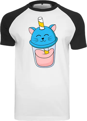 Gato Vaso de Jugo Azul