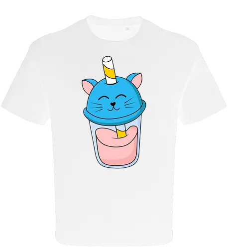 Gato Vaso de Jugo Azul