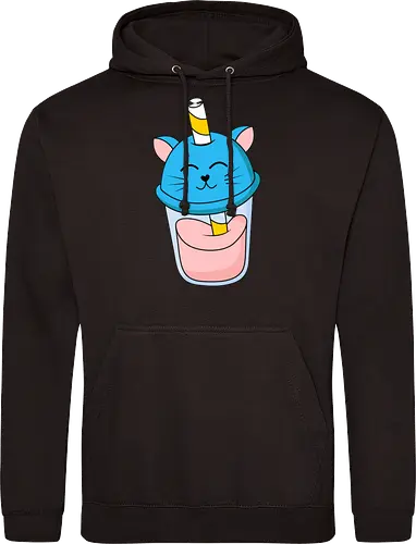 Gato Vaso de Jugo Azul