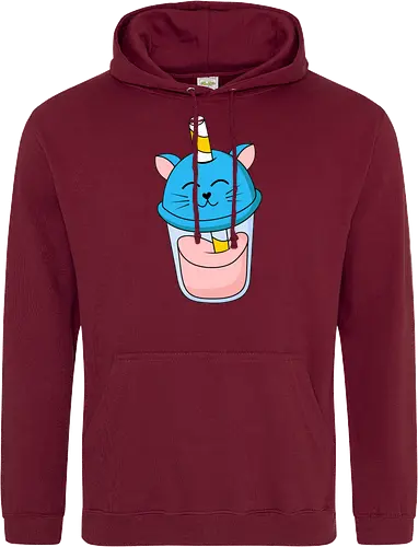 Gato Vaso de Jugo Azul