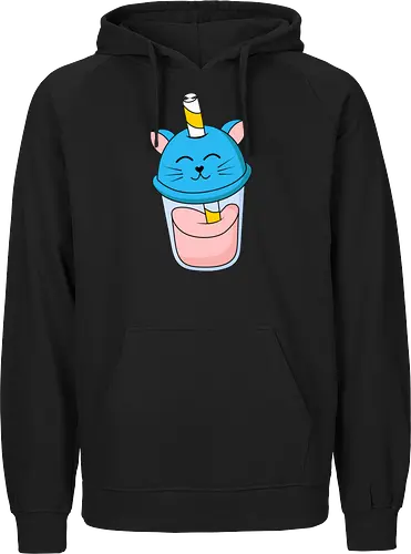 Gato Vaso de Jugo Azul