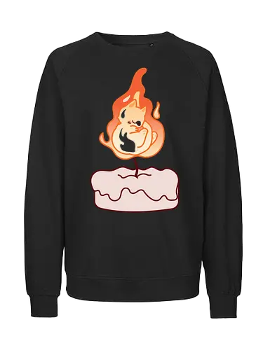 Vela de Gato - Gato, Animal, Luz, Dormir, Lindo, Fuego, Llama, Comodidad, Calentador, Gato Lindo, Gatos Lindos, Vela, Cálido, Acogedor, Calefacción - Fairtrade Sweatshirt