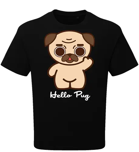 Hello Pug - Kawaii Süßer Hund