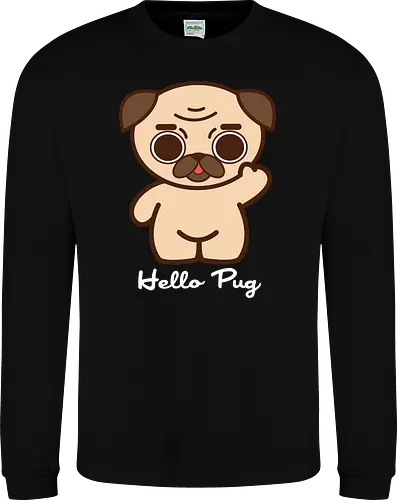 Hello Pug - Kawaii Süßer Hund