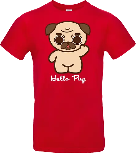 Hello Pug - Kawaii Süßer Hund