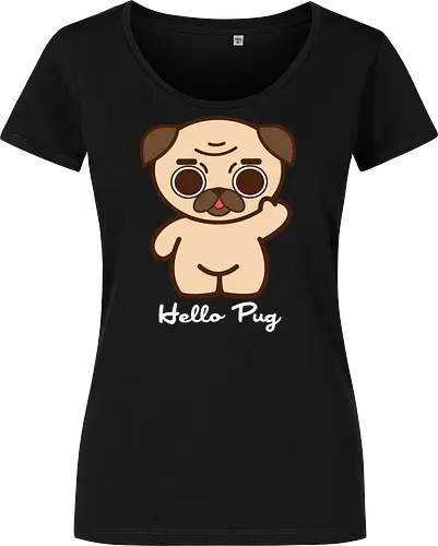 Hello Pug - Kawaii Süßer Hund