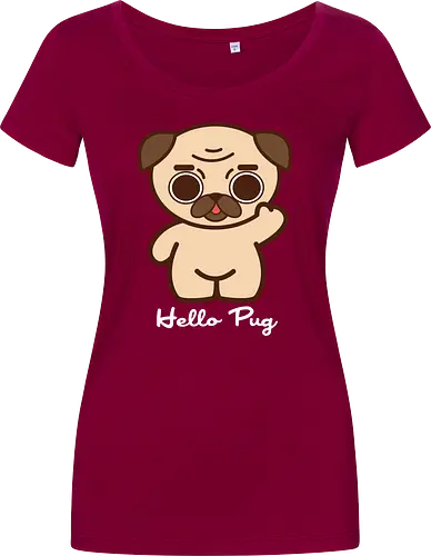 Hello Pug - Kawaii Süßer Hund