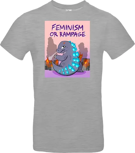 Feminism or Rampage - Feminismus, Comic, Kaiju - Standard T-Shirt