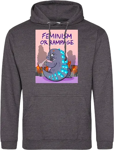Feminism or Rampage - Feminismus, Comic, Kaiju - Standard Hoodie